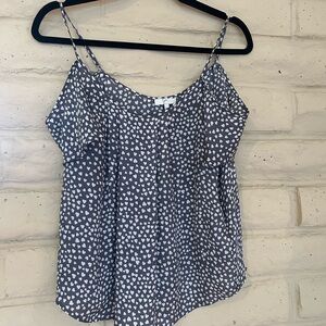 Joie Gray and White Heart Camisole
